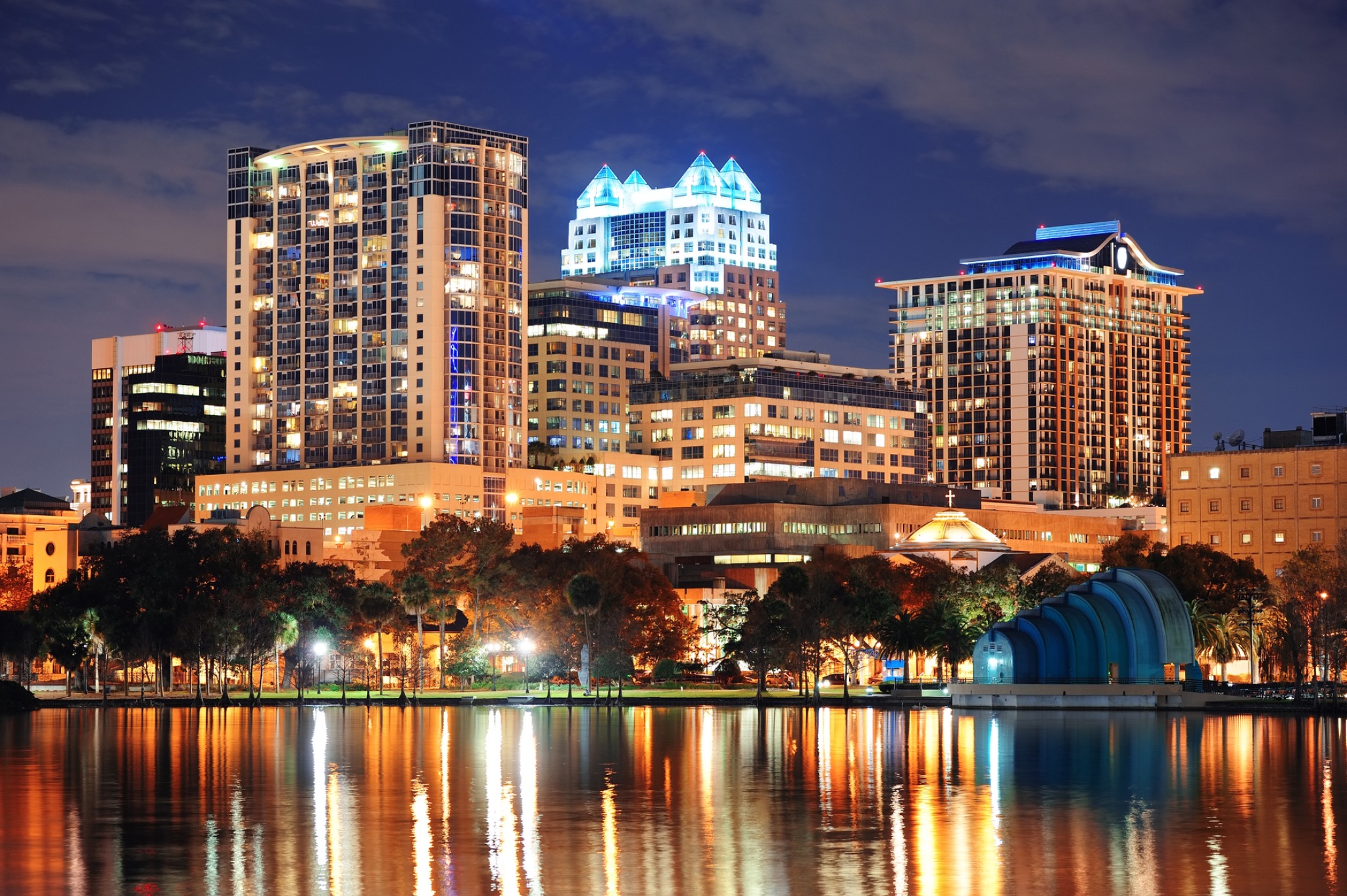 Orlando skyline at night